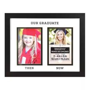🆕 Black Then & Now Our Graduate Picture Frame Graduation by Studio Decor